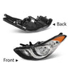 G-PLUS Headlights Compatible with Hyundai Elantra Sedan 2011-2013 HY2503161, HY2502161 Left & Right Clear Lens Chrome Housing Amber Reflector Bumper Headlamps,faros delanteros