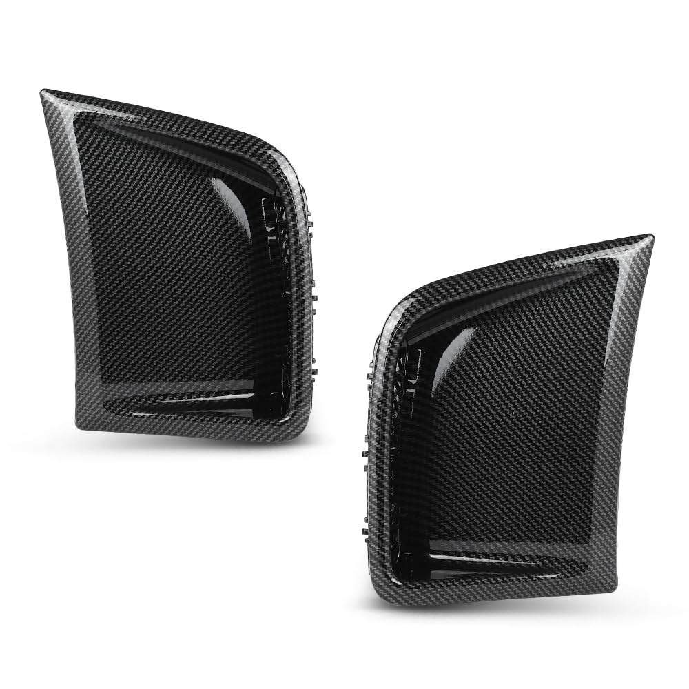 G-PLUS Pair Front Bumper Side Air Vents Corner Cover Compatible with Subaru WRX STi 2008-2014 Carbon Fiber Plastic 2PCS