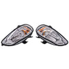 G-PLUS Headlights Assembly Compatible With 05-12 Freightliner M2 Models Headlights Clear Lens Chrome Housing Amber Reflector (Driver+Passenger Side(Left+Right)) Bumper Headlamps,faros delanteros