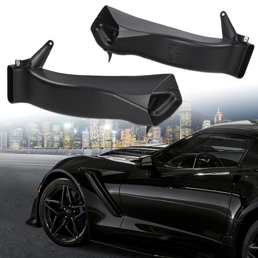 G-PLUS Front Brake Duct Kit Compatible with Chevy C7 Corvette 2014-2019, Fit Stingray's w/Adding the Z06 Grille and Functional Brake Ducts 23224728, 23224729, 11519376, 11570637