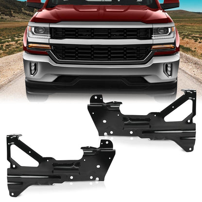 G-Plus Front Bumper Brackets Set Compatible with Chevy Silverado 1500 ( Custom, High Country, LS, LT, LTZ, SSV, WT ) 2016 2017 2018/ Fit Chevy Silverado 1500 LD ( Custom, LT, WT ) 2019 GM1063113 Black