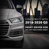 G-PLUS Front Bumper Fog Light Grille Bezel Insert Left Driver Side Compatible with Audi Q5 2018-2020 80A807679DRU6 80A807245
