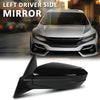 G-PLUS Power Heated Mirror w/ 5-Pin Left Driver Side Compatible with Honda Civic 2016-2021 Manual Folding 76258TBAC21ZA 76258TBAA21ZA Glossy Black