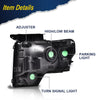 G-PLUS Headlights Assembly, Compatible with 2009 2010 2011 2012 2013 F150(NOT Fit LED Style,Only Fit without LED Style) Bumper Headlamp Clear lens Black Housing Amber Reflector