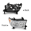 G-PLUS LED Headlights Halogen Headlamps Compatible with Toyota Tundra 2007-2013,Fit Toyota Sequoia 2008-2017 Clear Lens Chrome Housing Amber Reflector,faros delanteros