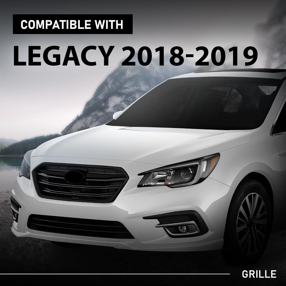 G-PLUS Front Bumper Grille Assembly Compatible with Subaru Legacy 2018-2019, With black molding 91121AL21A, SU1200179
