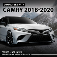 G-PLUS Fender Liner for Toyota Camry 2018-2020 Front Right Black Front View