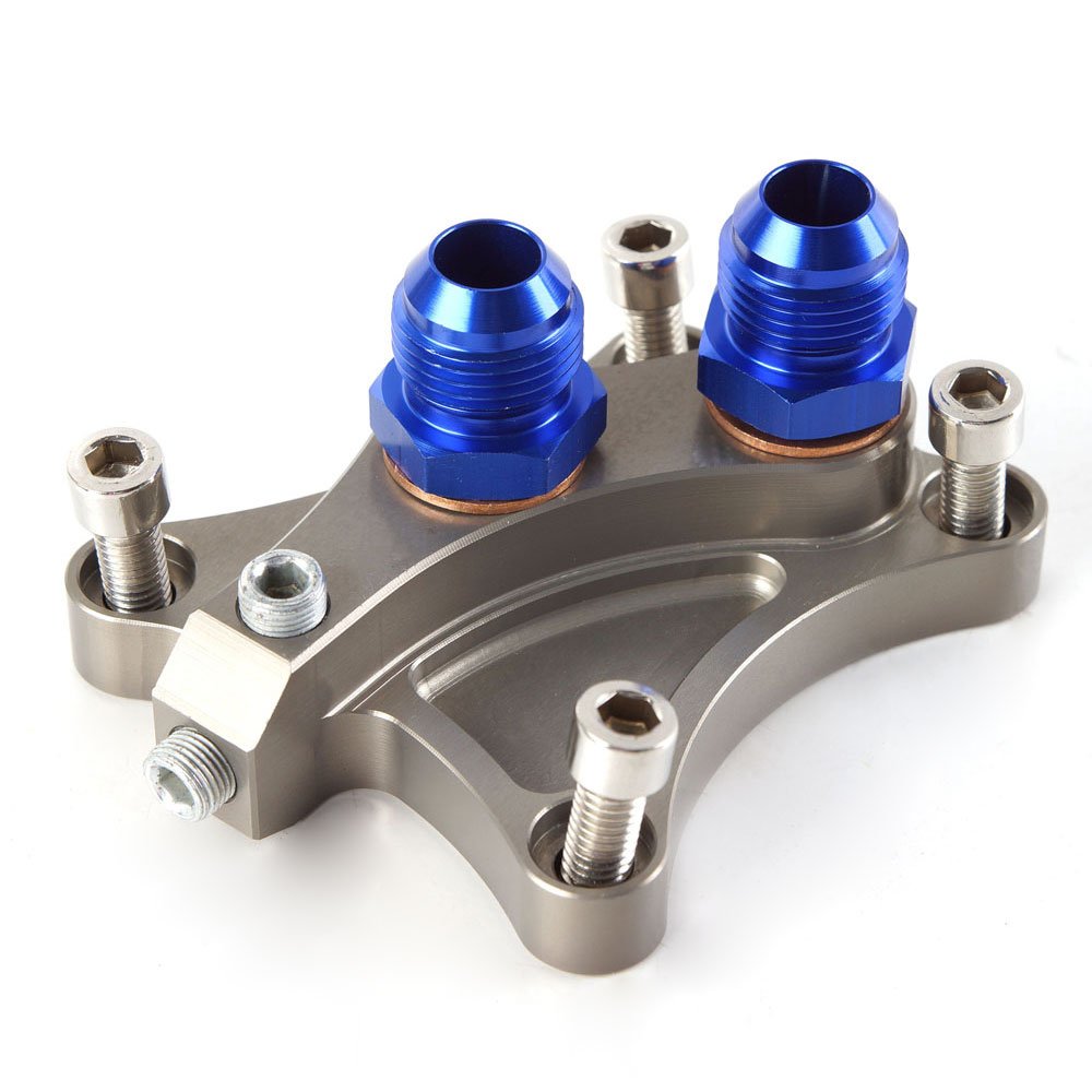 Oil Block Adaptor Wedge Compatible For Nissan SR20DET SILVIA S13 S14 S15 SR20DE 180SX 200SX