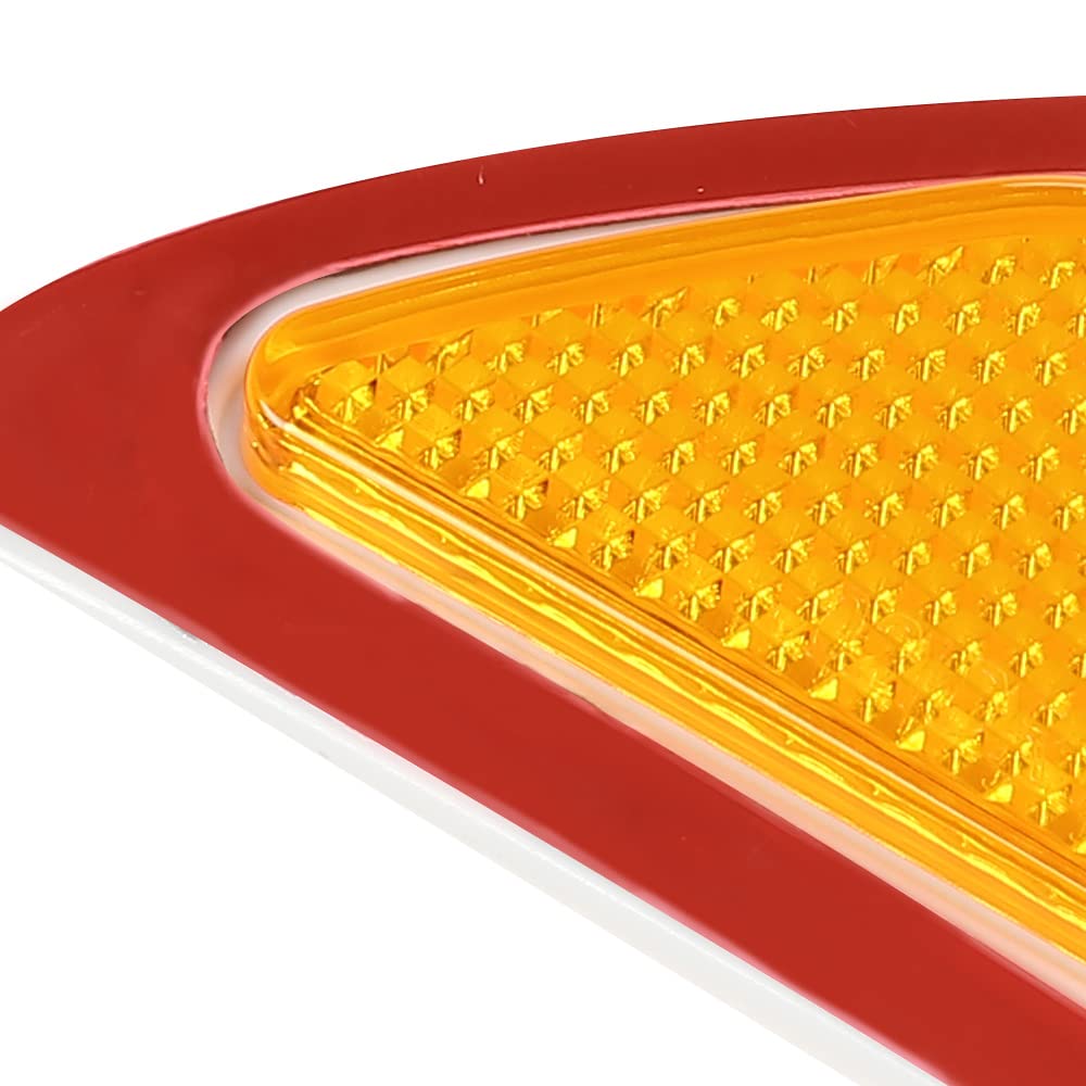 G-PLUS Bumper Reflector Compatible with 2012-2015 BMW 328i,63147274522, BM2555102, 63147274521,BM2554102 Front Driver & Passenger Side (Orange)