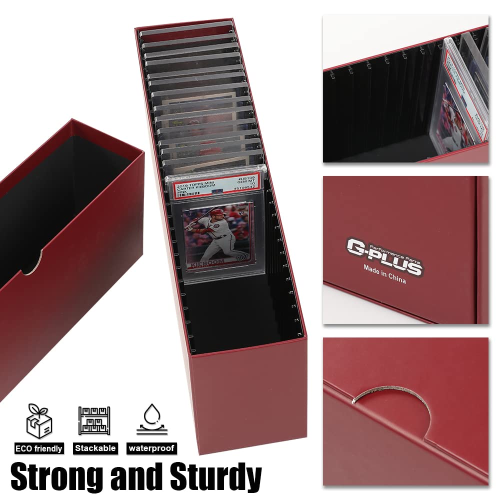 G-PLUS Slotted Graded Card Storage Holder Container Trading Cards Boxes Fit Slat Storage Boxes
