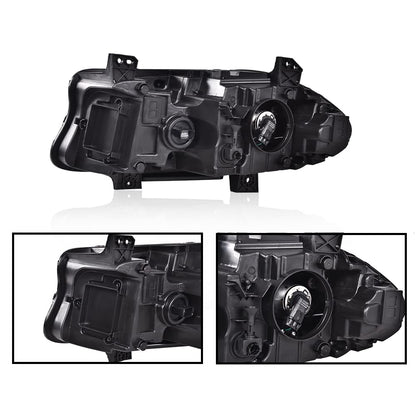 G-PLUS Headlight Fit for Dodge Charger 2015-2021, Right Passenger Bumper Headlamps,Clear Lens Black Housing Amber Reflector, CH2503270,faros delanteros