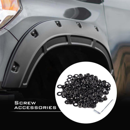 G-PLUS Universal Fender Flares Screw/Bolt Hardware Kit Set Compatible with Universal Car Models Black