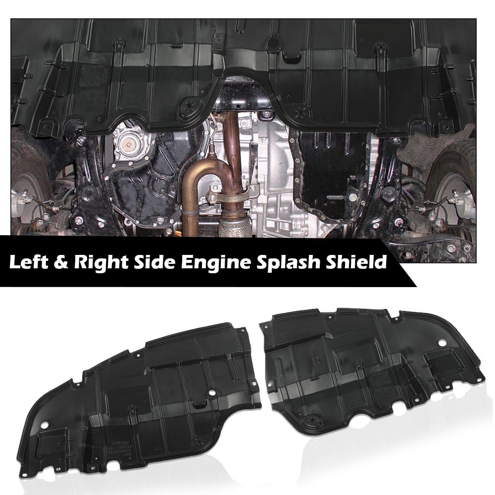 G-PLUS Engine Splash Shield Under Cover Left and Right Side Compatible with 2007-2012 ES350 Base 6 Cyl 3.5L 5144133120 5144233120 LX1228105 LX1228106