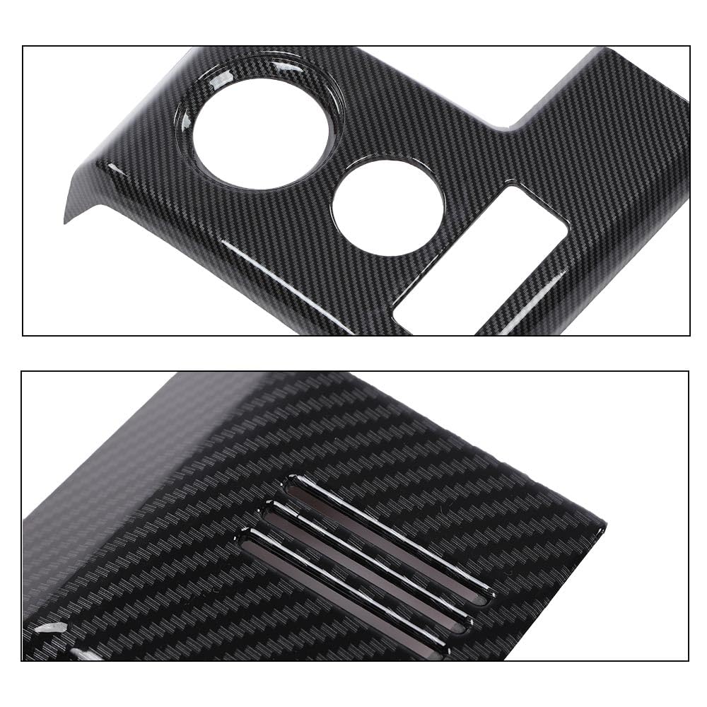 G-PLUS Center Console Dashboard Panel Cover Trim Bezels Compatible with Ford F150 2009-2014 Black Carbon Fiber