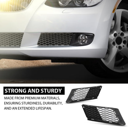 G-PLUS Pair Bumper Grille Compatible with BMW 328i/328xi xDrive Base Coupe 2-Door 2007-2010,BM1036121, BM1036122, 51117154720, 51117154719,BM1036122,51117154720 Black