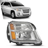 G-PLUS Projector Headlight Compatible with GMC Terrain (submodel: SLE, SLT) 2010-2015 /Fit Terrain SL 2015 Right Passenger Front Clear Lens Chrome Housing Bumper Headlamps,faros delanteros