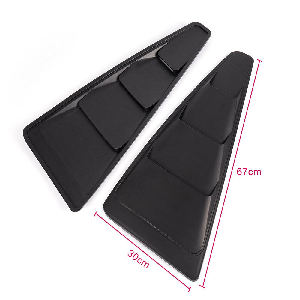 G-PLUS Window Louvers Scoop Cover Vent Replacement For Ford Mustang 2005-2014 1/4 Quarter Black Side