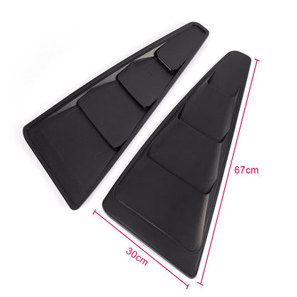 G-PLUS Window Louvers Scoop Cover Vent Replacement For Ford Mustang 2005-2014 1/4 Quarter Black Side