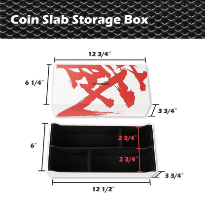 G-PLUS Coin Slabs Storage Box Compatible with PCGS, NGC, ANACS, EVERSLAB, QUICKSLAB for 50 Certified Coins Holders White