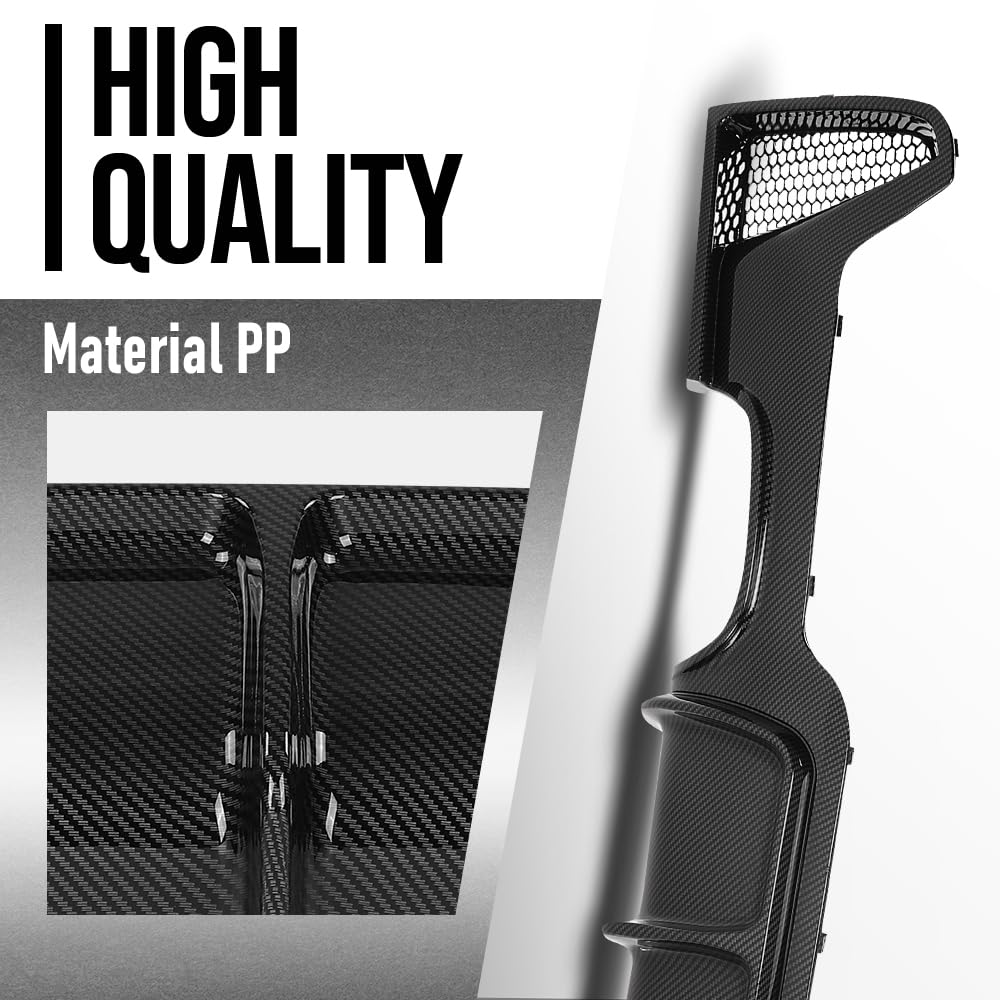 G-PLUS Rear Diffuser Compatible with BMW F32 F33 F36 420i 428i 435i M Sport 2014 2015 2016 2017 2018 2019 2020, Only Fit Model with M Sport Bumper Rear Diffuser Lip Carbon Fiber Black
