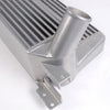 Performance Front Mount Aluminum Intercooler Compatible With Ford Mustang 2.3L EcoBoost 2015 2016 2017 Silver