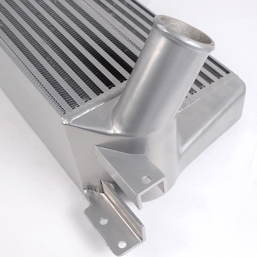 Performance Front Mount Aluminum Intercooler Compatible With Ford Mustang 2.3L EcoBoost 2015 2016 2017 Silver