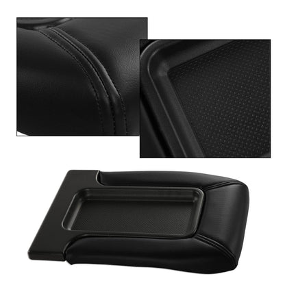 G-PLUS Center Console Lid Replacement Kit Compatible with GMC Sierra Yukon Chevy Silverado Avalanche Suburban Tahoe 1999-2007 Armrest Lid 19127364 19127365 19127366 (Black)