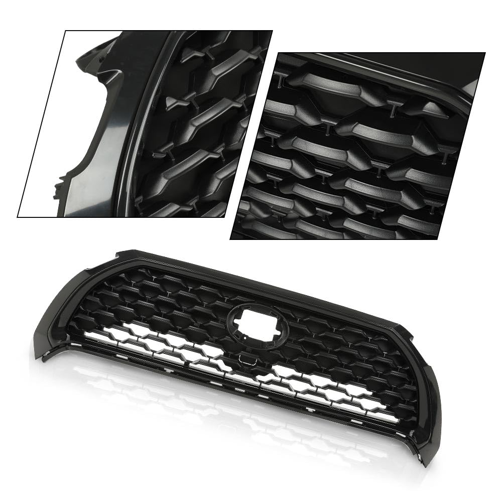 G-PLUS Front Upper Bumper Hood Grille Mesh Grill Compatible with Toyota Corolla 2022-2023, Only Fit for Low-Equipped Models w/o Camera 531000A130