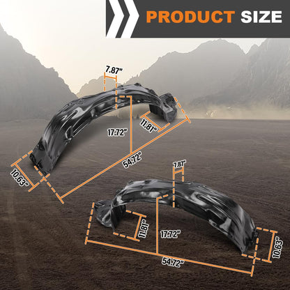 G-PLUS Front Driver & Passenger Side Fender Liner Set Compatible with Toyota Celica 2000-2005 2 PCS Black