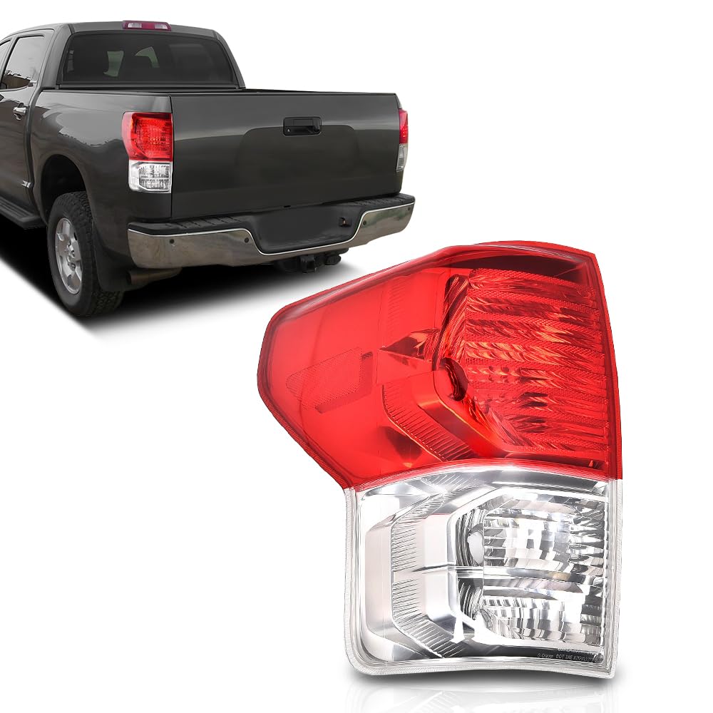 G-PLUS Tail Light Brake Lamp Left Side w/o Bulb Wiring Harness Fit Toyota Tundra 2007 2008 2009 2010 2011 2021 2013(2-Door Regular Cab,4-Door Extra Cab,4-Door Crew Cab) Luces TraserasAssembly