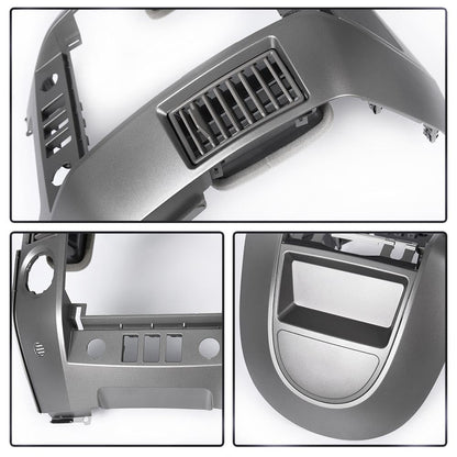 G-PLUS Center Dash Radio Bezel w/o Speaker Bezel Compatible with Nissan Titan 2004 2005 2006, Fit Nissan Armada 2005 2006 682577S000 AC Instrument Panel Lid, Grey