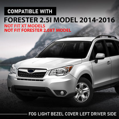 G-PLUS Fog Light Bezel Cover Left Driver Side Compatible with Subaru Forester 2.5i Model 2014-2016,Not Fit XT Models,Not Fit Forester 2.0XT Model 57731SG030, SU1038108