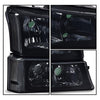 G-PLUS Headlights Assembly Compatible with Chevy Avalanche Silverado 1500 2500 HD 3500 2003-2006,Smoky Lens Black Housing Clear ReflectorBumper Headlamps,faros delanteros