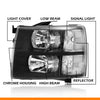 G-PLUS Headlights Compatible with Chevy Silverado 1500 2007-2013/Fit Silverado 2500 3500 & HD 2007-2014 Bumper Headlamps Clear Lens Black Housing Clear Reflector,faros delanteros
