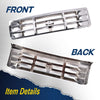 G-PLUS Front Grille Compatible with 1992-1996 Bronco/1992-1997 Ford F150 F250 F350 Chrom Plastic Truck Replacement