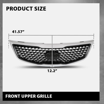 G-PLUS Front Upper Grille Chrome, Compatible with Kia Sportage 2014-2016, KI1200162, 863503W500