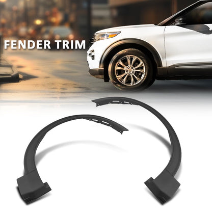 G-PLUS 2PCS Front Pair Fender Flares Compatible with Ford Explorer 2020-2024 / Police Interceptor Utility Base 2020-2023, Left & Right Wheel Trim Opening Molding, LB5Z16038AC, LB5Z16038AA