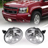 G-PLUS Bumper Fog Lights w/Bulbs Compatible With 2007-2014 GMC Acadia Yukon Pontiac/Chevy Avalanche Camaro Suburban Tahoe, Driving Lamps Pair,Clear Lens Black Housing