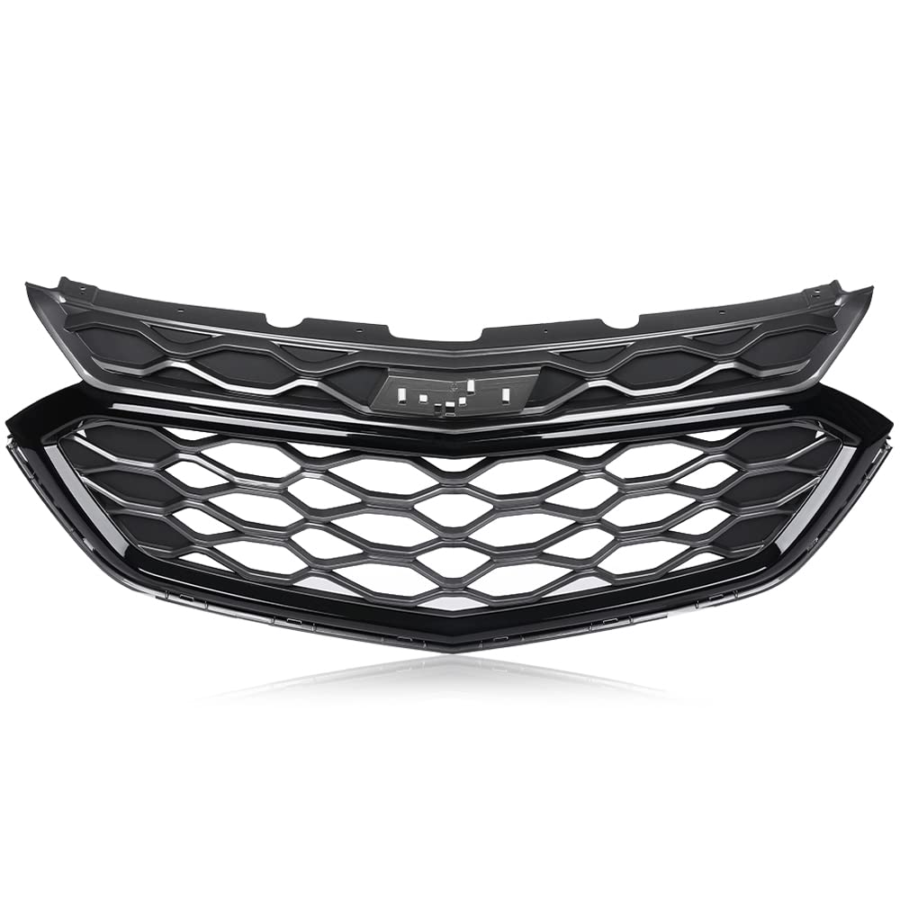 G-PLUS Front Bumper Upper Grill Compatible with 2018-2020 Chevy Equinox Automotive Front Bumper Grille Trim Replacement
