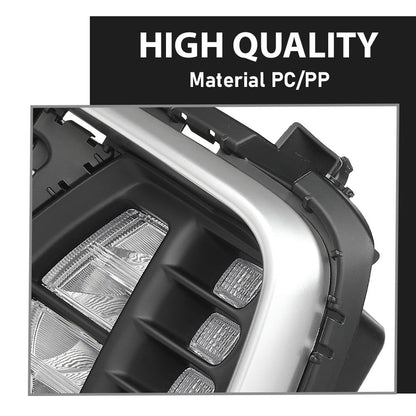 G-PLUS Front Fog Lights With Bezels Covers 4pcs Compatible with Hyundai Santa Fe 2017-2019 86564B8AC0