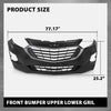 G-PLUS Front Bumper Upper Lower Grille Kit Compatible with Chevy Equinox 2018-2021