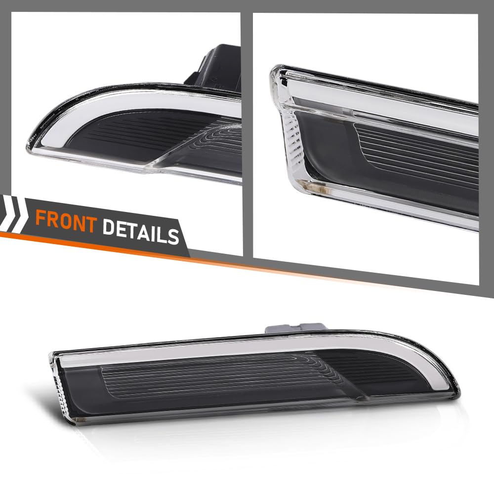 G-PLUS Front Right Side Fender Turn Signal Light Lamp Compatible with Porsche Panamera 970 97 2010-2016 97063104401 Direct OE Replacement Black