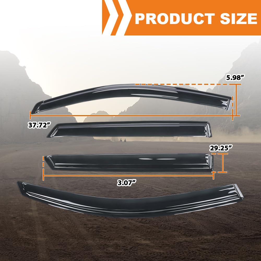 G-PLUS Out-Channel Window Vent Visor Deflectors Tape-On Side Rain Guards Compatible with Hyundai Tucson SE SEL Value Limited Sport Ultimate 2016-2021 4PCS Smoky