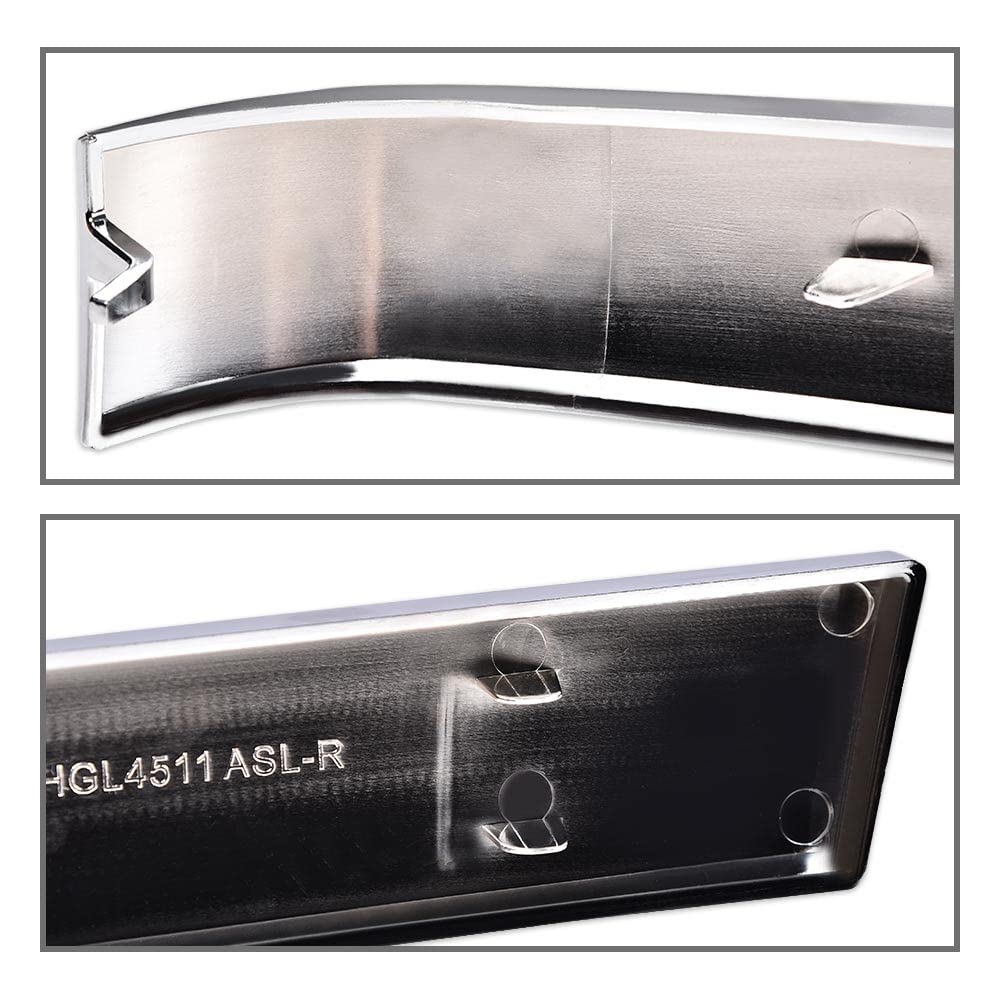 G-PLUS Chrome Grille Molding Trim Compatible With Chevy Silverado 1500 Classic HD 2500 3500 2003-2007 LH & RH Grill Trims Set 10397972, GM1213105, 10397973, GM1212105