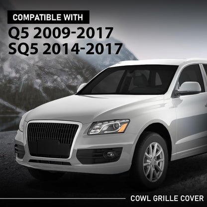 G-PLUS Front Grille Cover Panel Black, Compatible with Audi Q5 2009-2017/ SQ5 2014-2017, 8R1819424