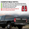 G-PLUS Headlights Assembly & Tail Lights Fit Chevy Silverado 1500 1500 HD 2500 2500 HD 2003-2006, Clear Lens Black Housing Amber Reflector Headlamps Assembly Red Taillights