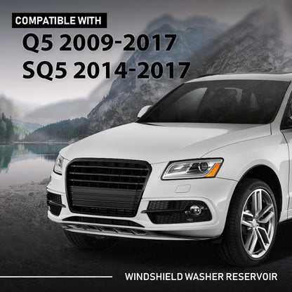 G-PLUS Washer Reservoir, Compatible with Audi Q5 2009-2017/ SQ5 2014-2017, 8R0-955-453-D Black