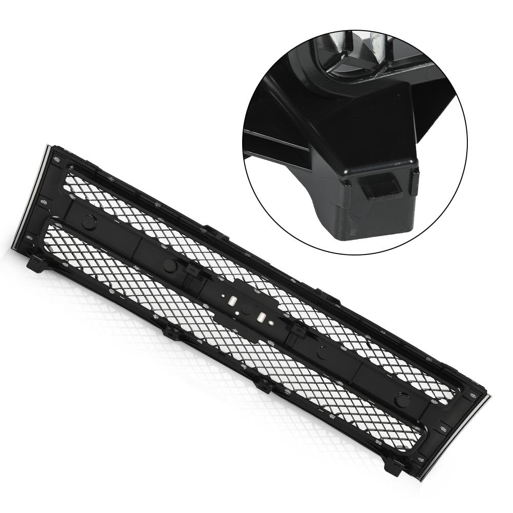 G-PLUS Chrome Truck Grill Compatible with Chevy Silverado 1500 Hybrid 2009-2013/Fit Silverado 1500 XFE 2010-2013/Fit Silverado 1500 LS LT LTZ WT 2007-2013 25810707 19303978 Front Bumper Grille Insert