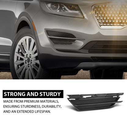 G-PLUS Right Fog Light Cover Bezel Grille Trim Passenger Side Compatible with Lincoln MKC 2015-2019 EJ7Z17E811BA, FO1039172 Black