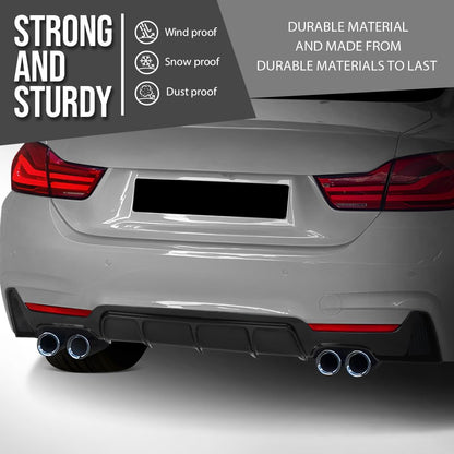 G-PLUS Rear Diffuser Compatible with BMW F32 F33 F36 420i 428i 435i M Sport 2014 2015 2016 2017 2018 2019 2020, Only Fit Model with M Sport Bumper Rear Diffuser Lip Carbon Fiber Black